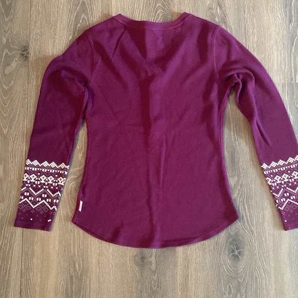 Eddie Bauer waffle knit Henley thermal - Picture 6 of 6